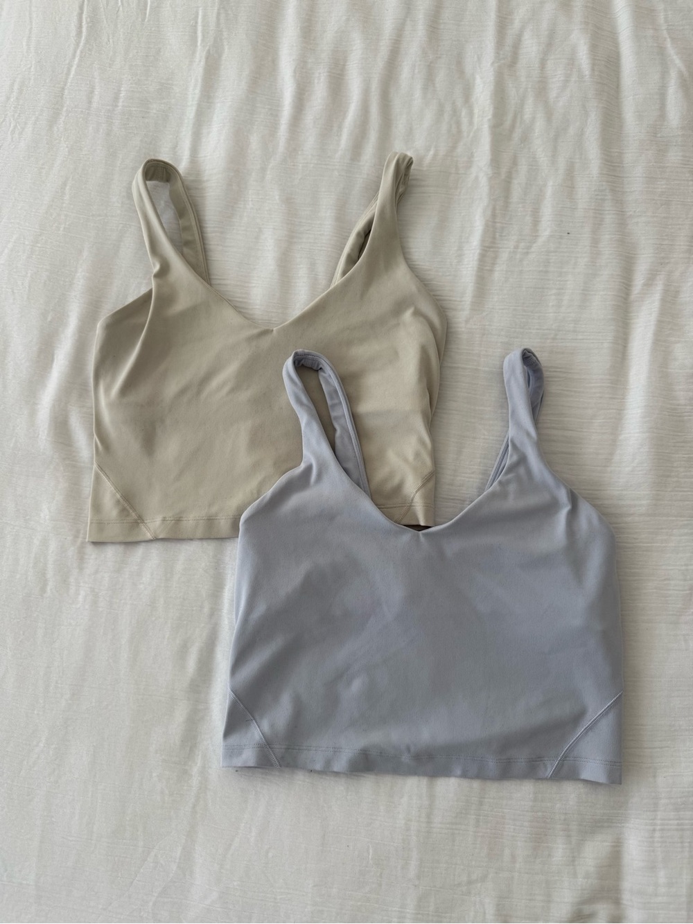 Lululemon Align Tank Top - Beige and Light Blue